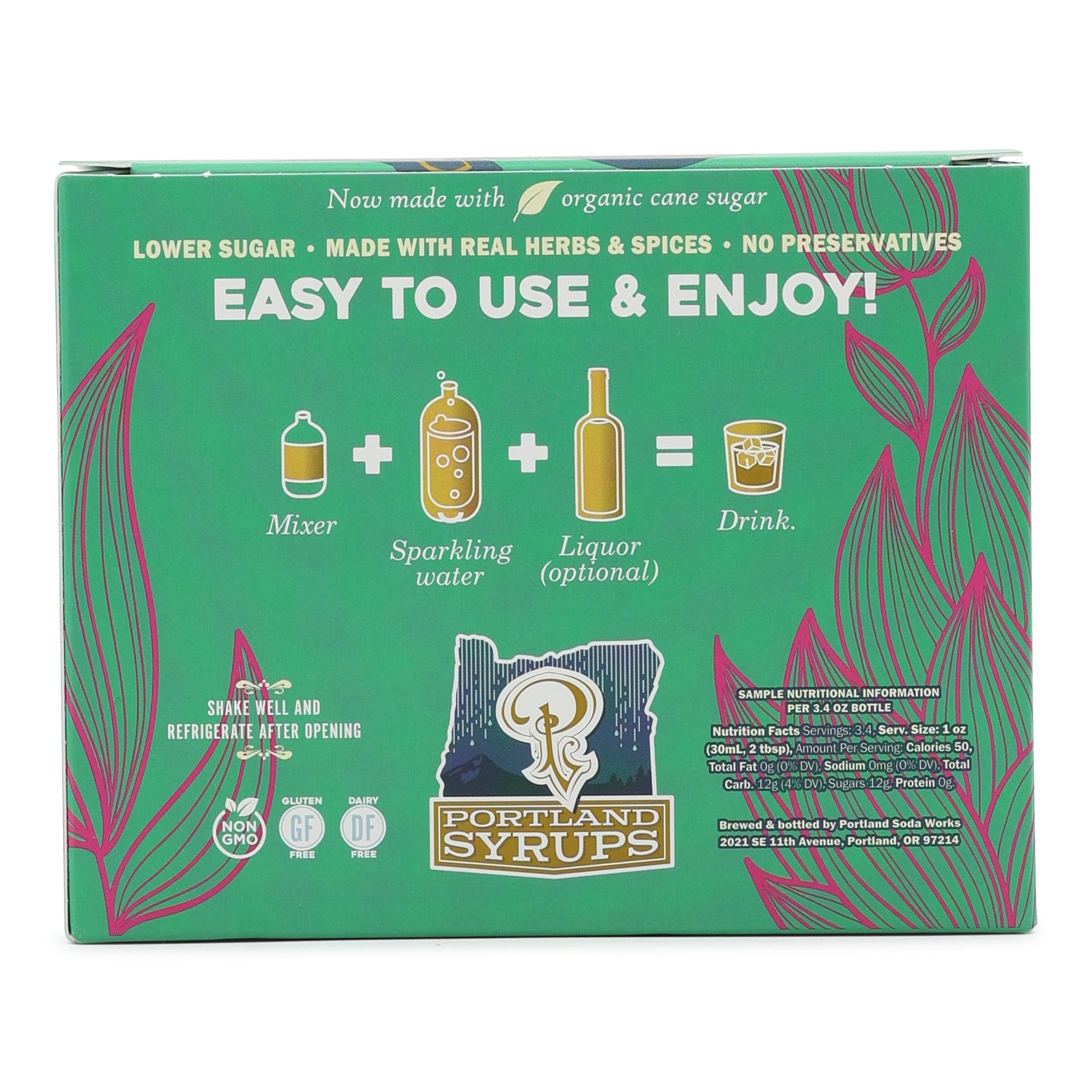 Portland Soda Works Cocktail and Soda Mixers Gift Set - Green Box