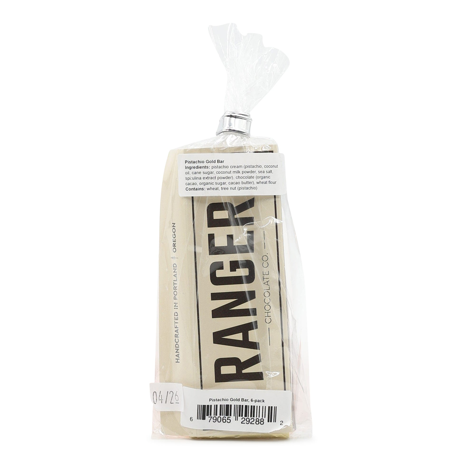Ranger Pistachio Chocolate Gold Bars ingredients