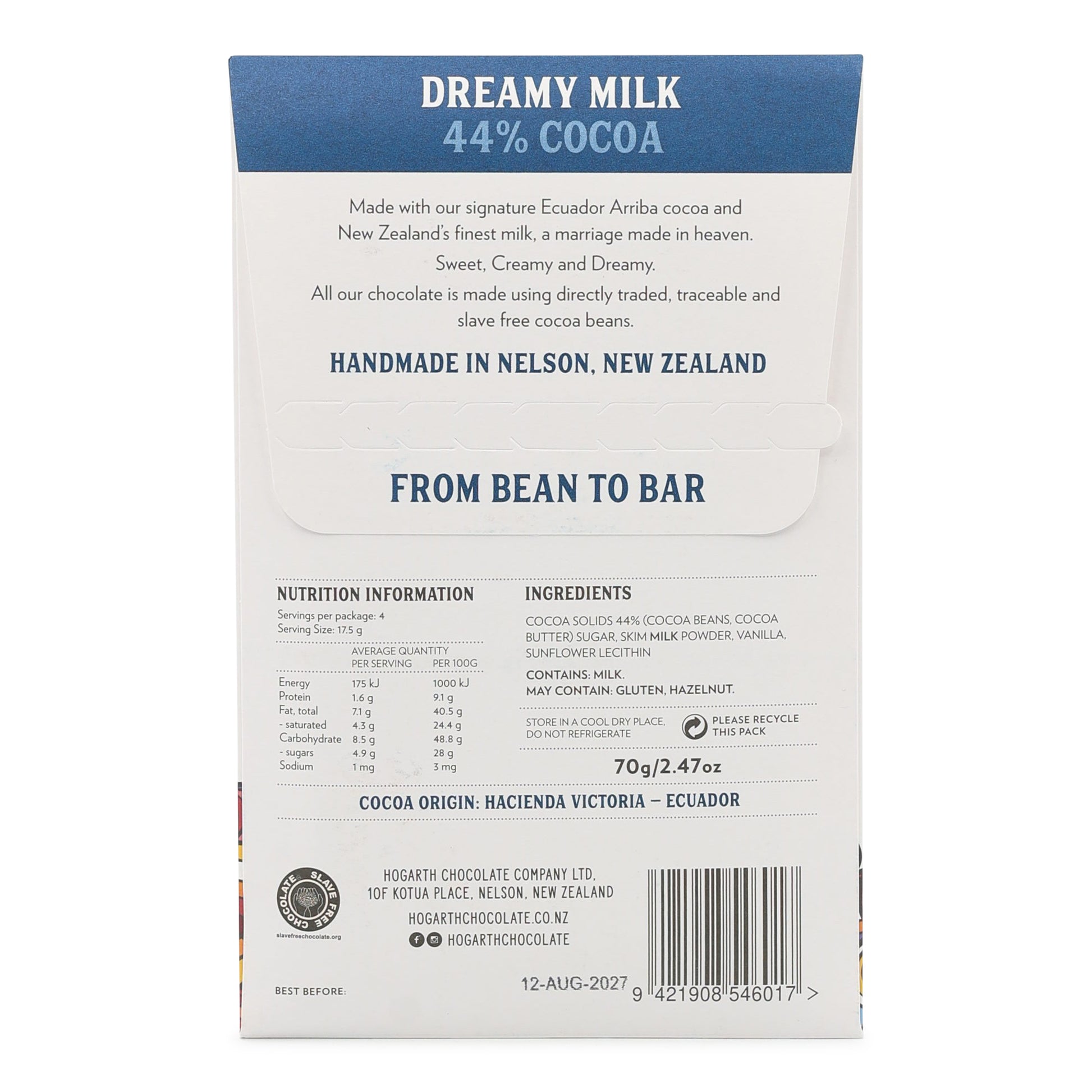 Hogarth Chocolate 44% Dreamy Milk Chocolate