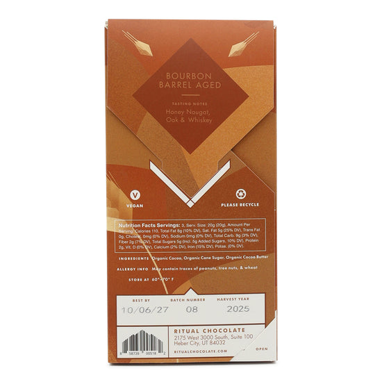 Ritual Bourbon Barrel Aged 75% Dark Chocolate