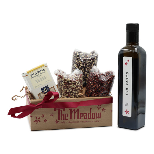 Gourmet Popcorn Kit with parmesan truffle salt