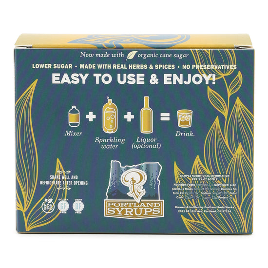 Portland Soda Works Cocktail and Soda Mixers Gift Set - Gold Box
