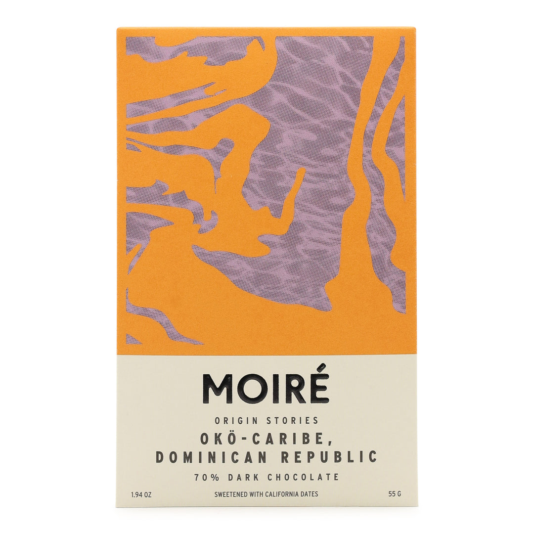 Moiré Chocolate Okö Caribe, Dominican Republic 70%  Dark Chocolate