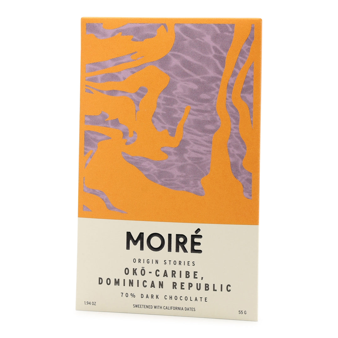 Moiré Chocolate Okö Caribe, Dominican Republic 70%  Dark Chocolate