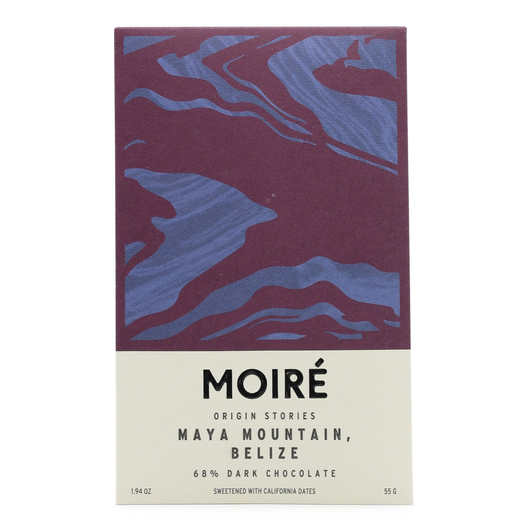 Moiré Chocolate Maya Mountain, Belize 68%  Dark Chocolate