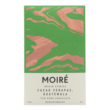Moiré Chocolate Cacao Verapaz, Guatemala 72%  Dark Chocolate