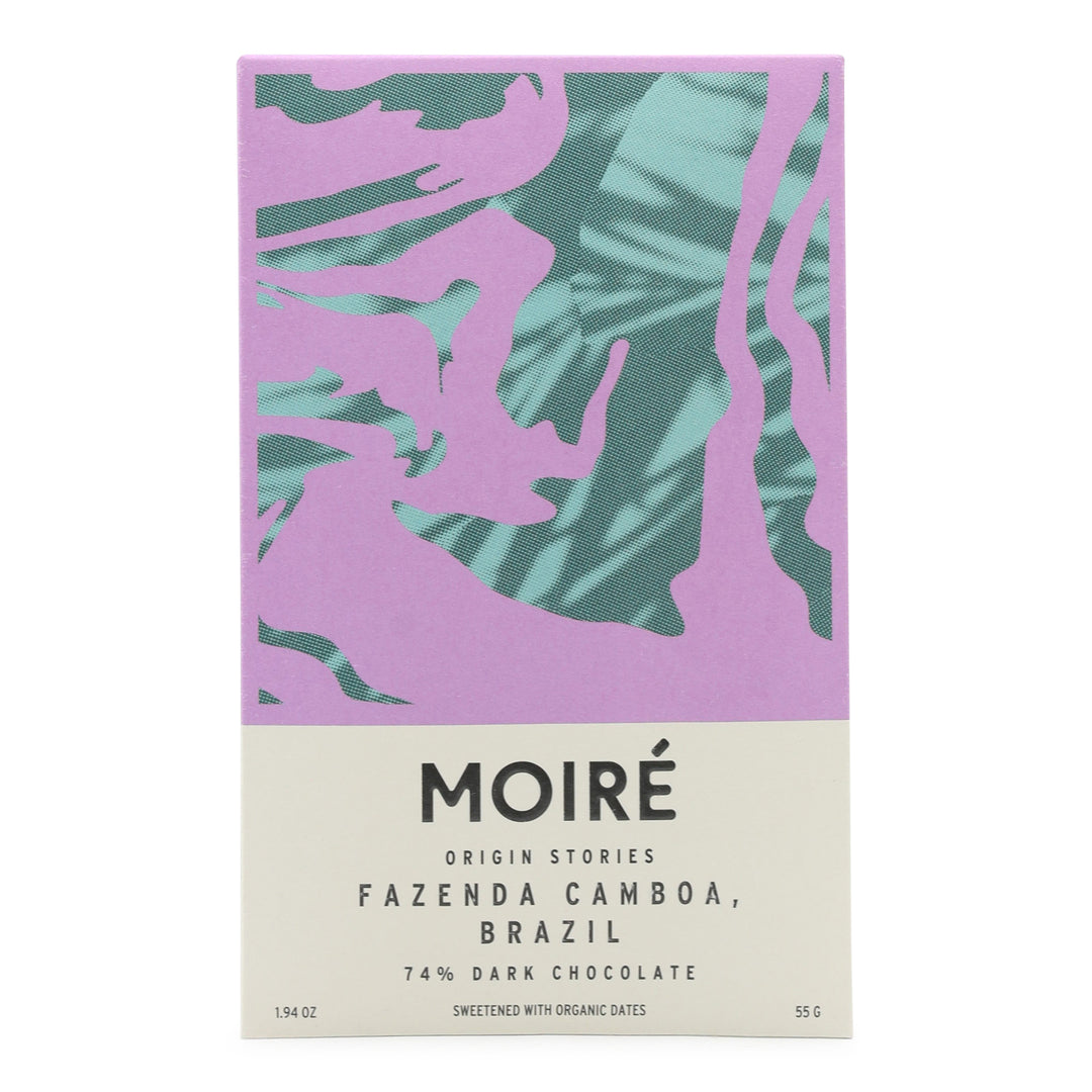 Moiré Chocolate Fazenda Camboa, Brazil 74%  Dark Chocolate