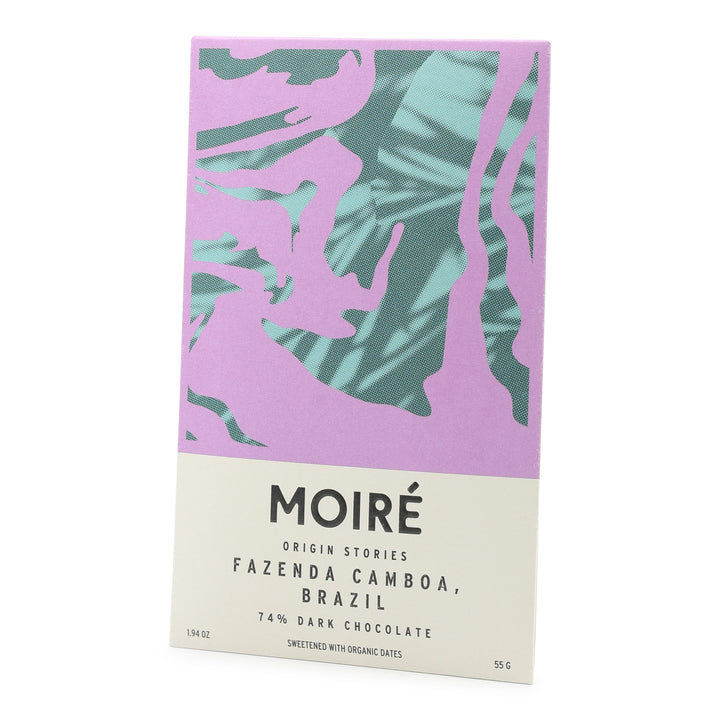 Moiré Chocolate Fazenda Camboa, Brazil 74%  Dark Chocolate