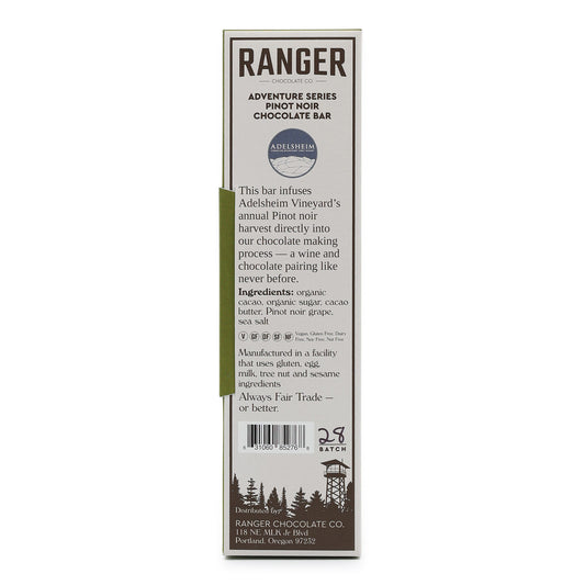 Ranger Dark Chocolate with Pinot Noir back