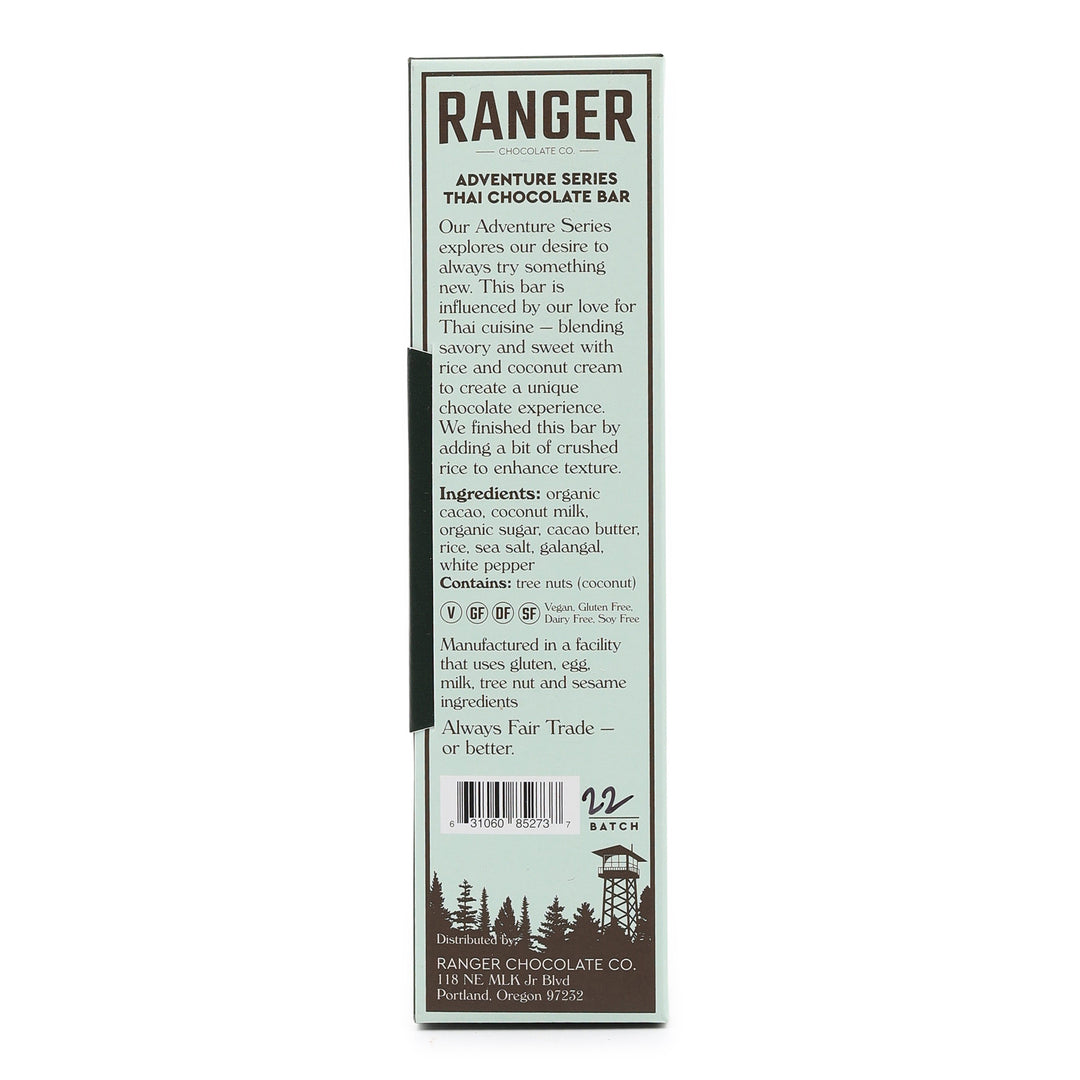 Ranger Dark Chocolate Thai Bar back