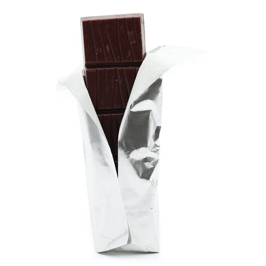 Woodblock Malted Milk Chocolate unwrapped