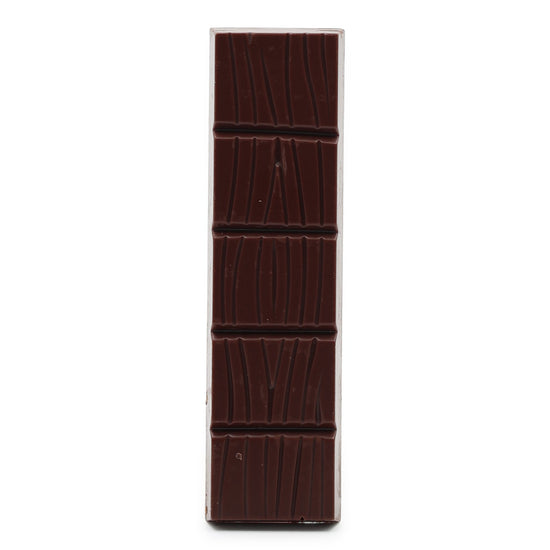 Woodblock Dark Milk Chocolate unwrapped