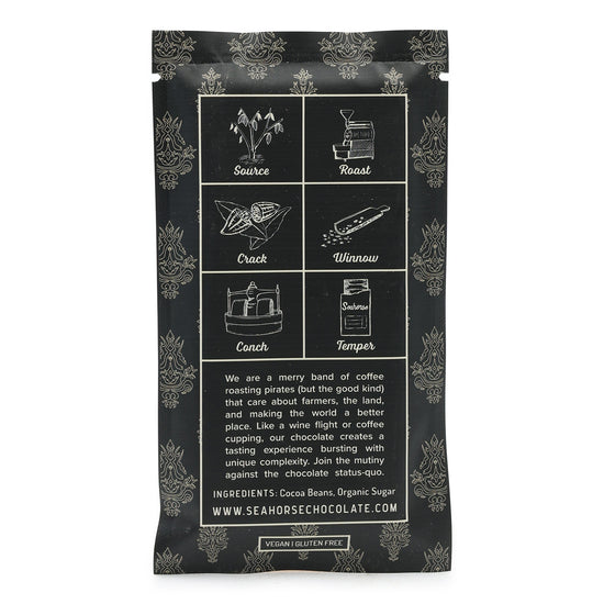 Seahorse Dominican Republic 70% Dark Chocolate back
