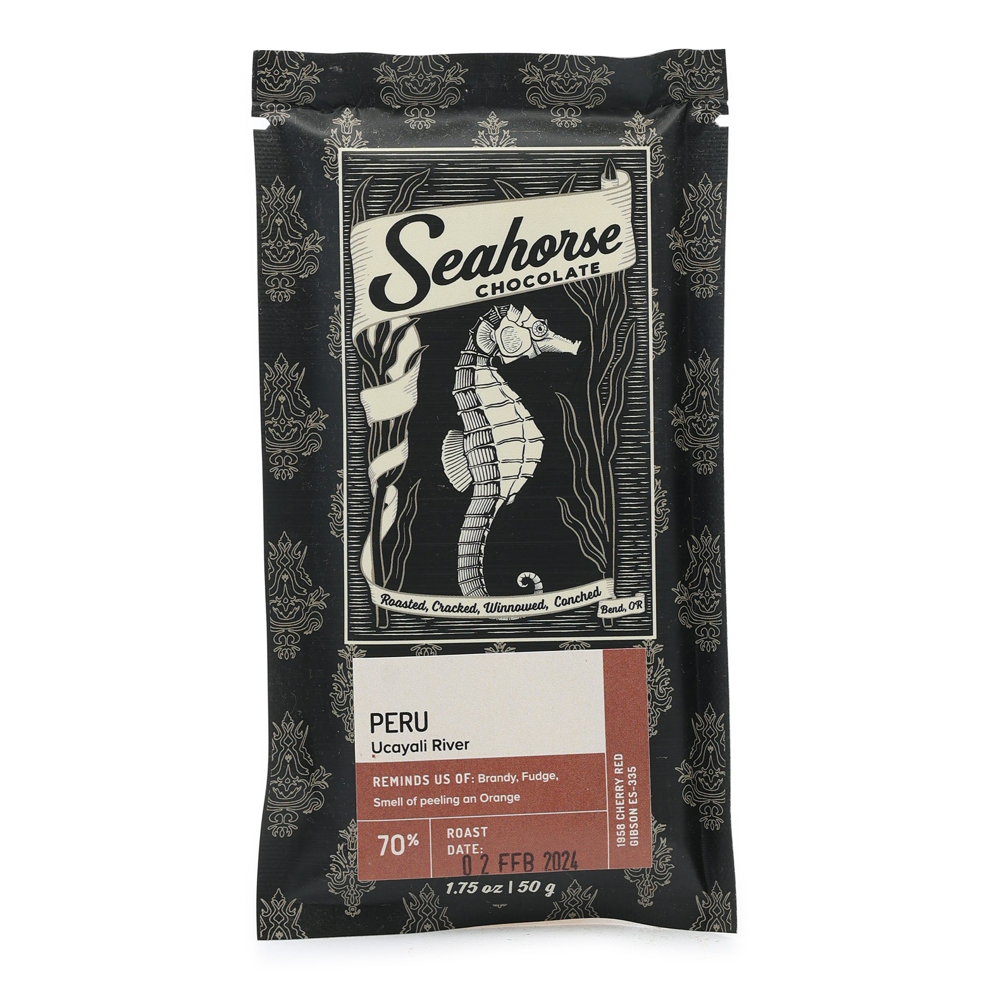 Seahorse Chocolate Peru Ucayali River 70% Dark Chocolate