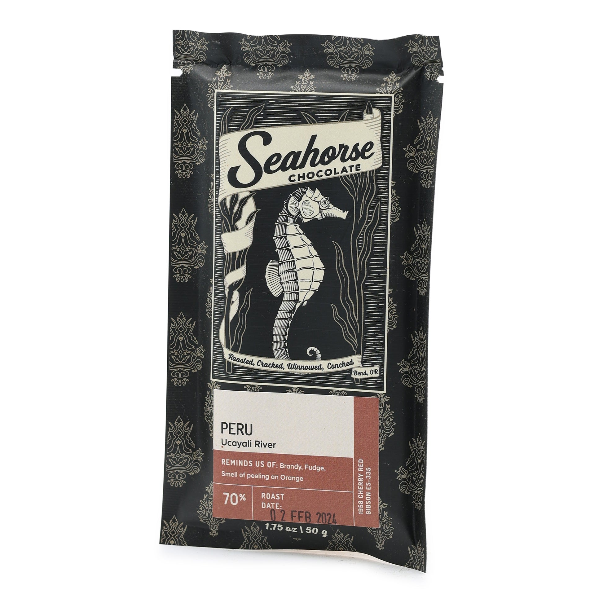Seahorse Chocolate Peru Ucayali River 70% Dark Chocolate