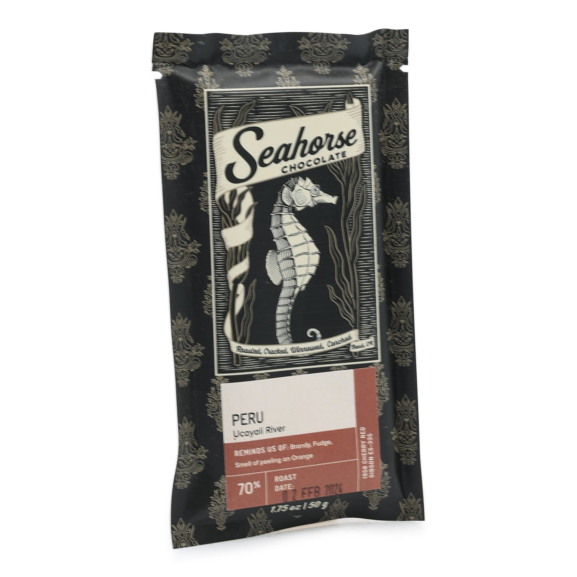 Seahorse Chocolate Peru Ucayali River 70% Dark Chocolate