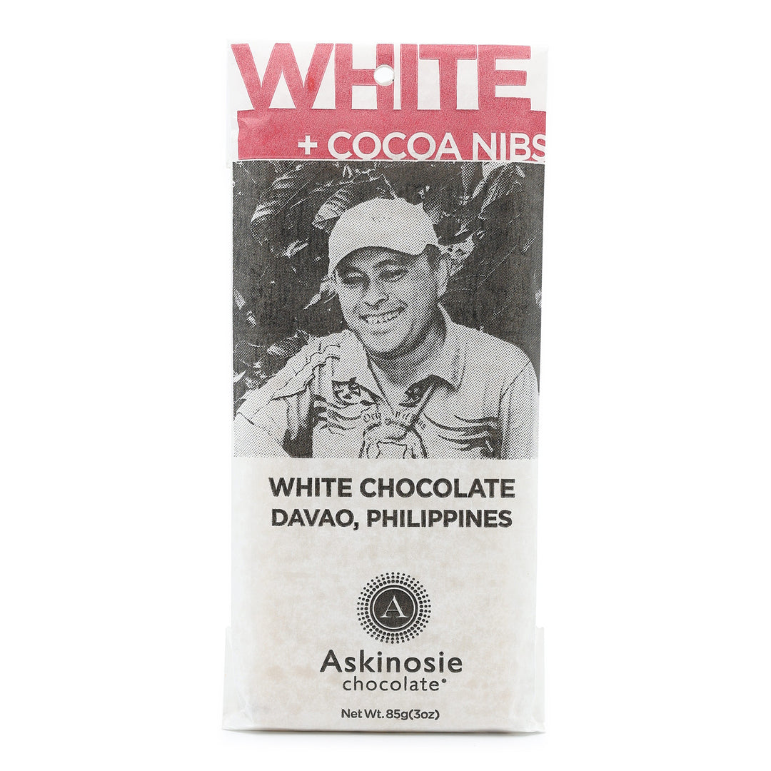 Askinosie Davao 34% White Chocolate with Nibs