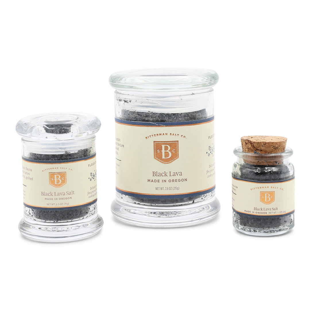 Bitterman's Black Lava Salt three sizes