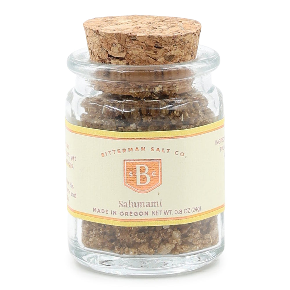 Bitterman's Salumami Seasoning Salt cork jar