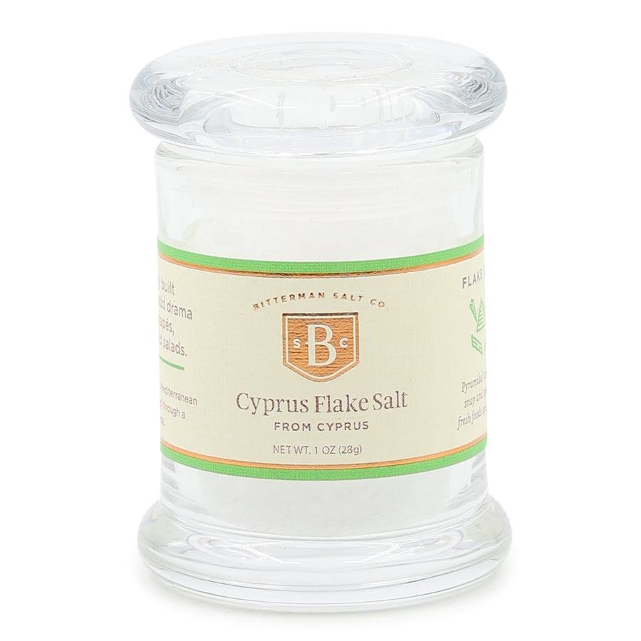 Cyprus Silver Flake Sea Salt small jar