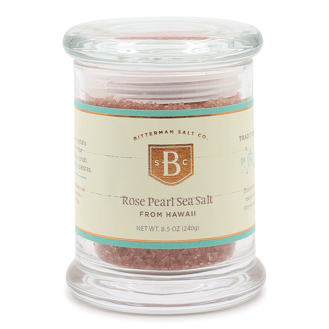 Rose Pearl Hawaiian Sea Salt large jar