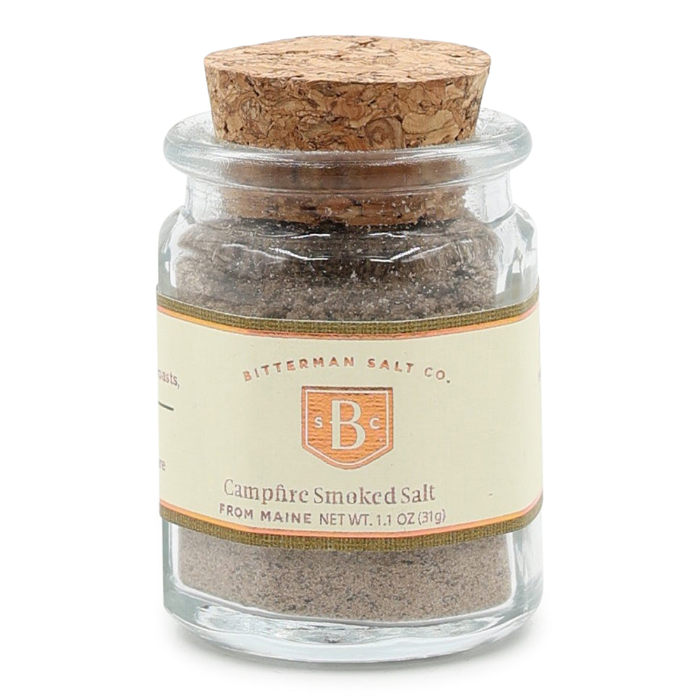 Campfire Smoked Salt cork jar