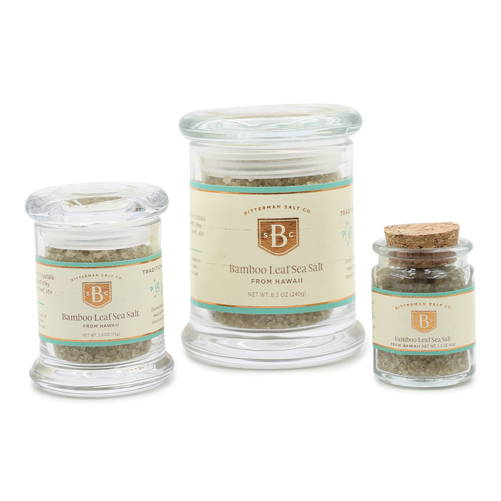 Bamboo Leaf Hawaiian Sea Salt three sizes