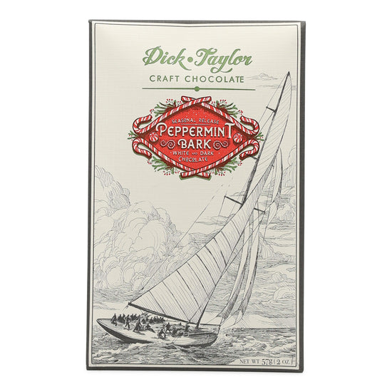 Dick Taylor Dark Chocolate Peppermint Bark with Dark and White Chocolate Bar