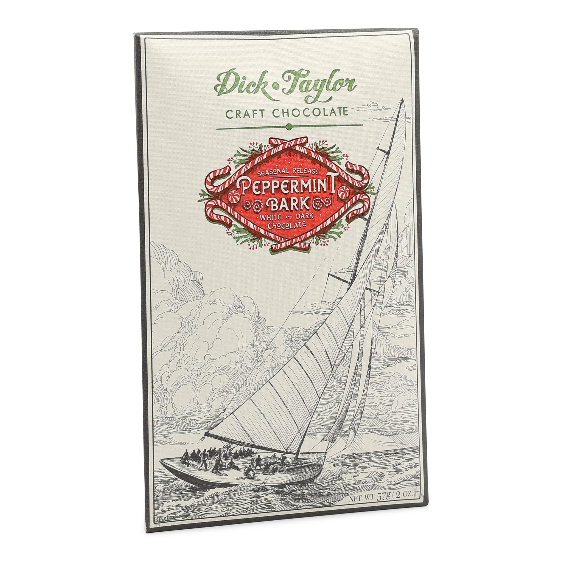 Dick Taylor Dark Chocolate Peppermint Bark with Dark and White Chocolate Bar