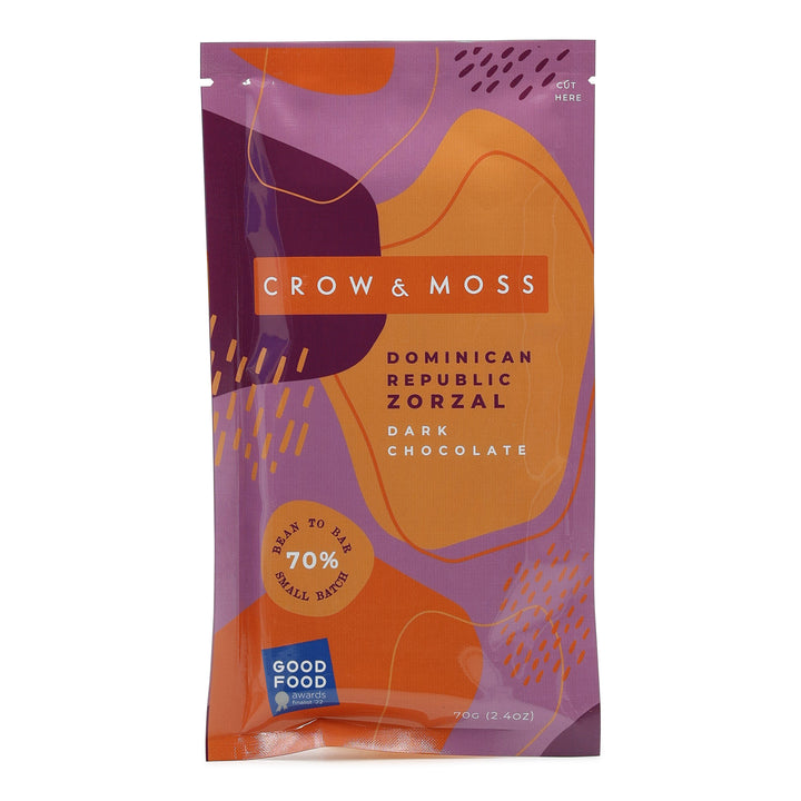 Crow & Moss 70% Dominican Republic Zorzal Dark Chocolate