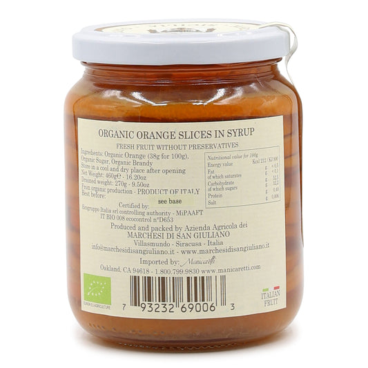 Organic Orange Slices in Syrup from Sicily