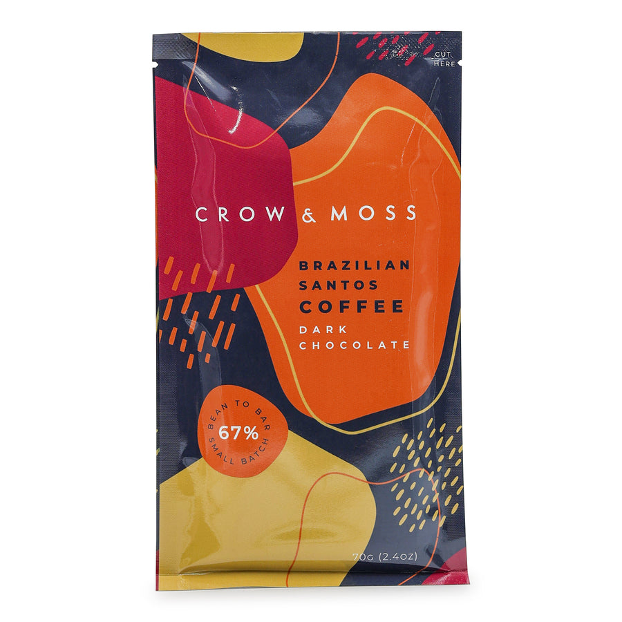 Crow & Moss 67% Dark Chocolate with Brazilian Santos Coffee