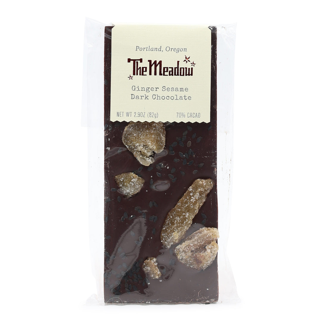 The Meadow Dark Chocolate with Ginger & Sesame