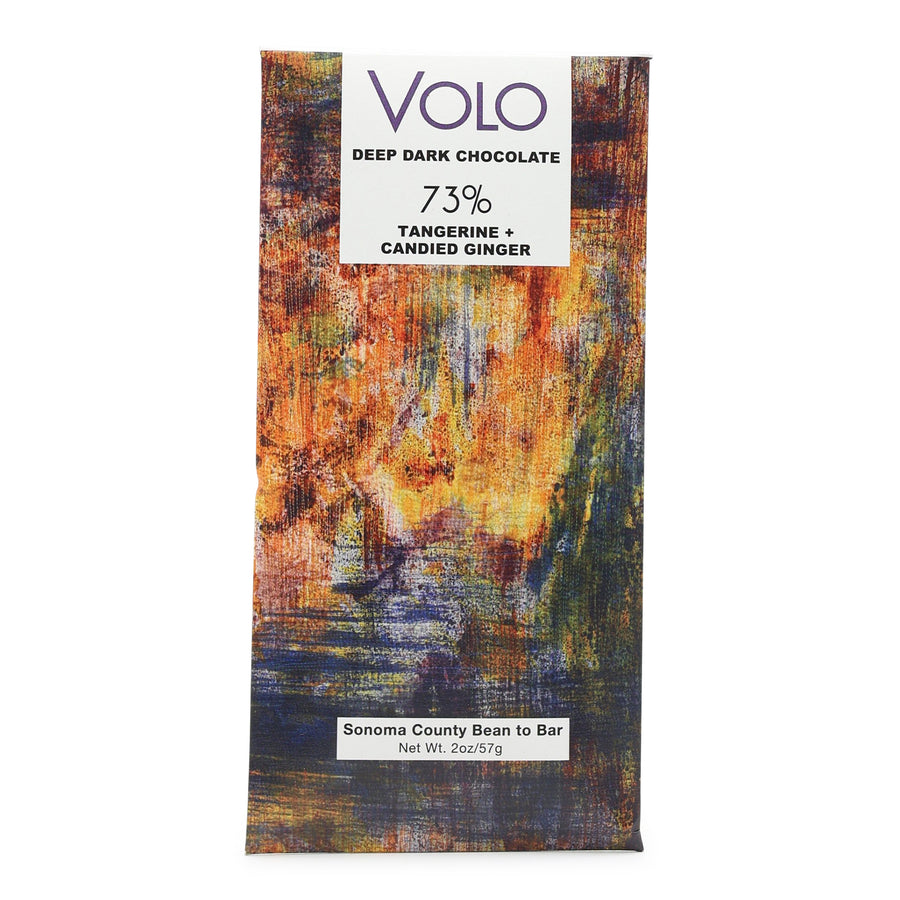 Volo 73% Dark Chocolate with Candied Tangerine and Ginger