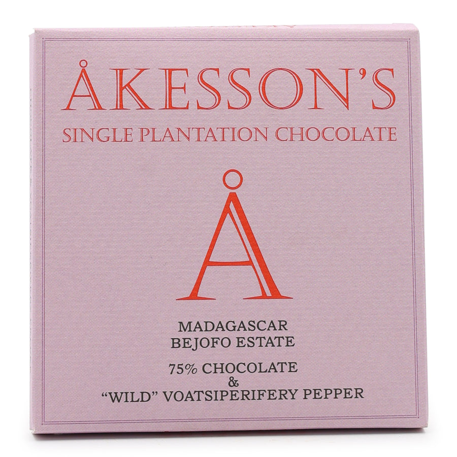 Akesson 75% Dark Chocolate with Wild Voatsiperifery Pepper