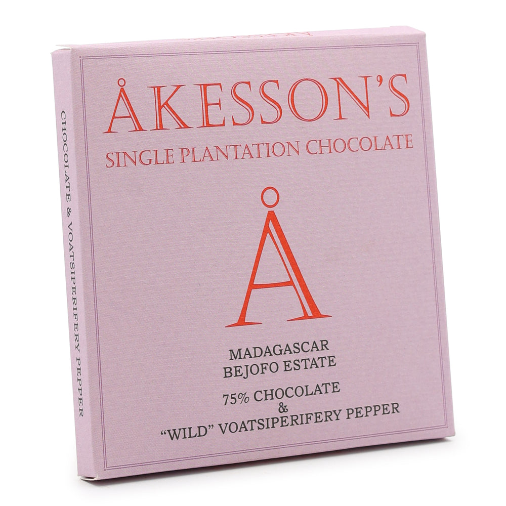 Akesson 75% Dark Chocolate with Wild Voatsiperifery Pepper