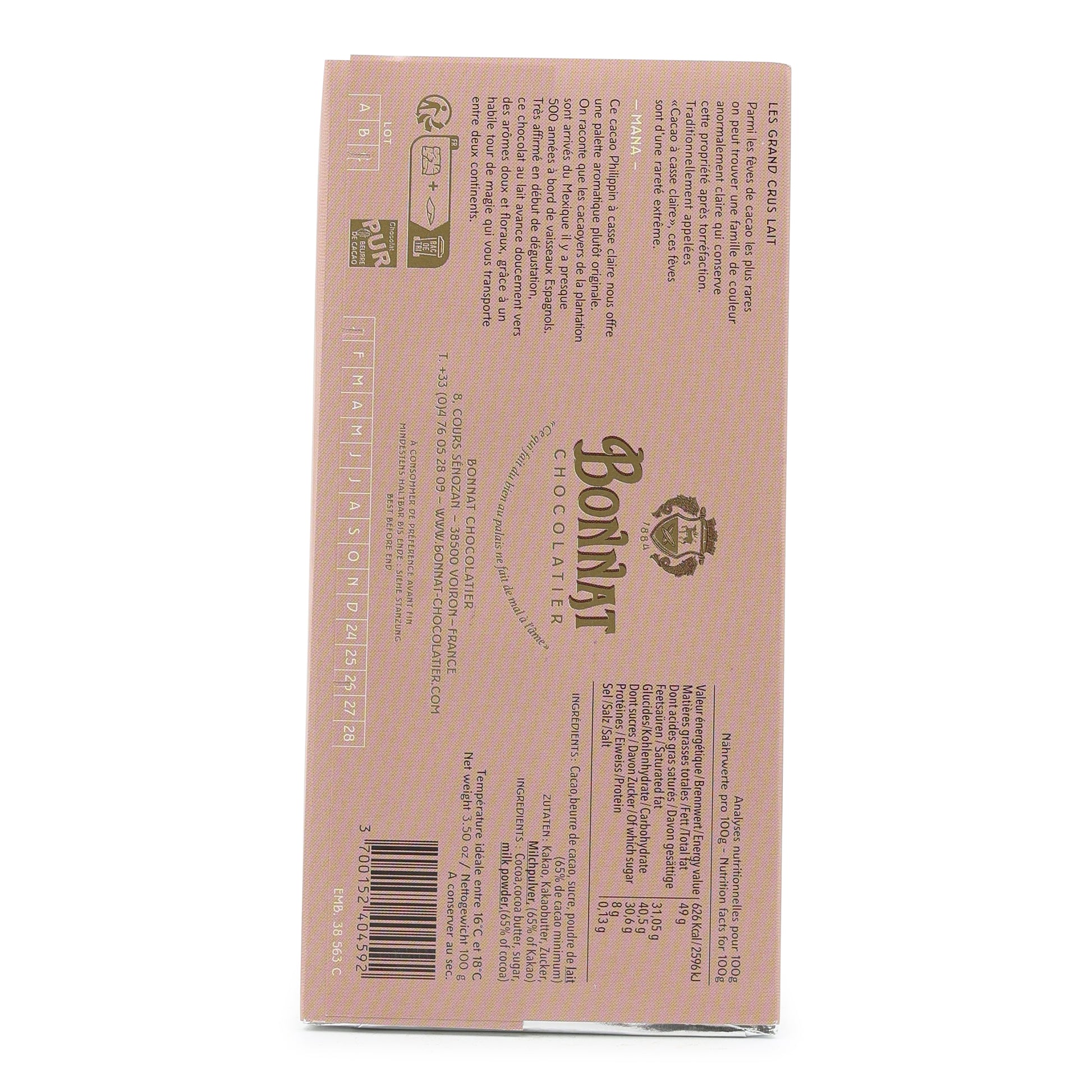 Bonnat Mana Philipines 65% Milk Chocolate