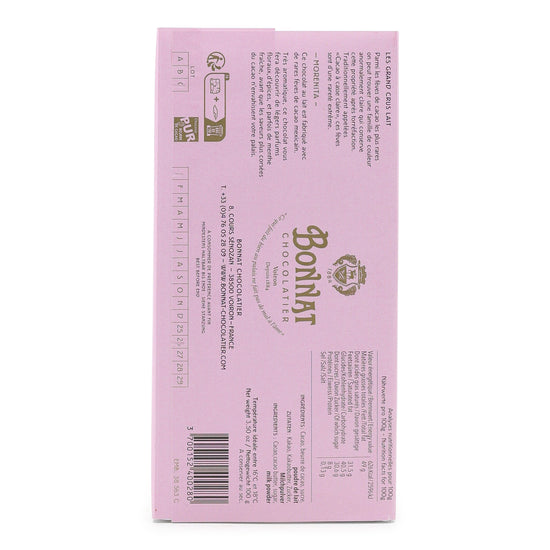 Bonnat Morenita Mexico 65% Dark Milk Chocolate back