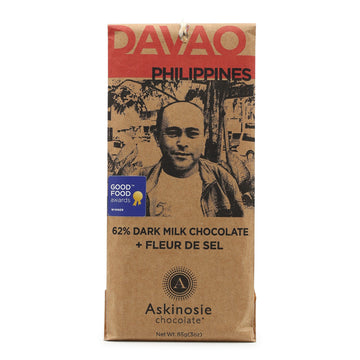 Askinosie Davao 62% Dark Milk Chocolate with Salt