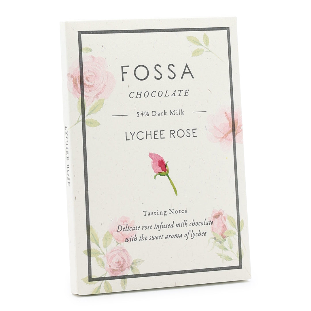 Fossa 52% Milk Chocolate with Lychee and Rose