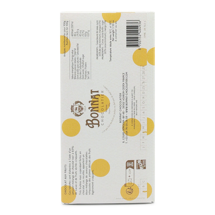 Bonnat 65% Dark Chocolate with Mango