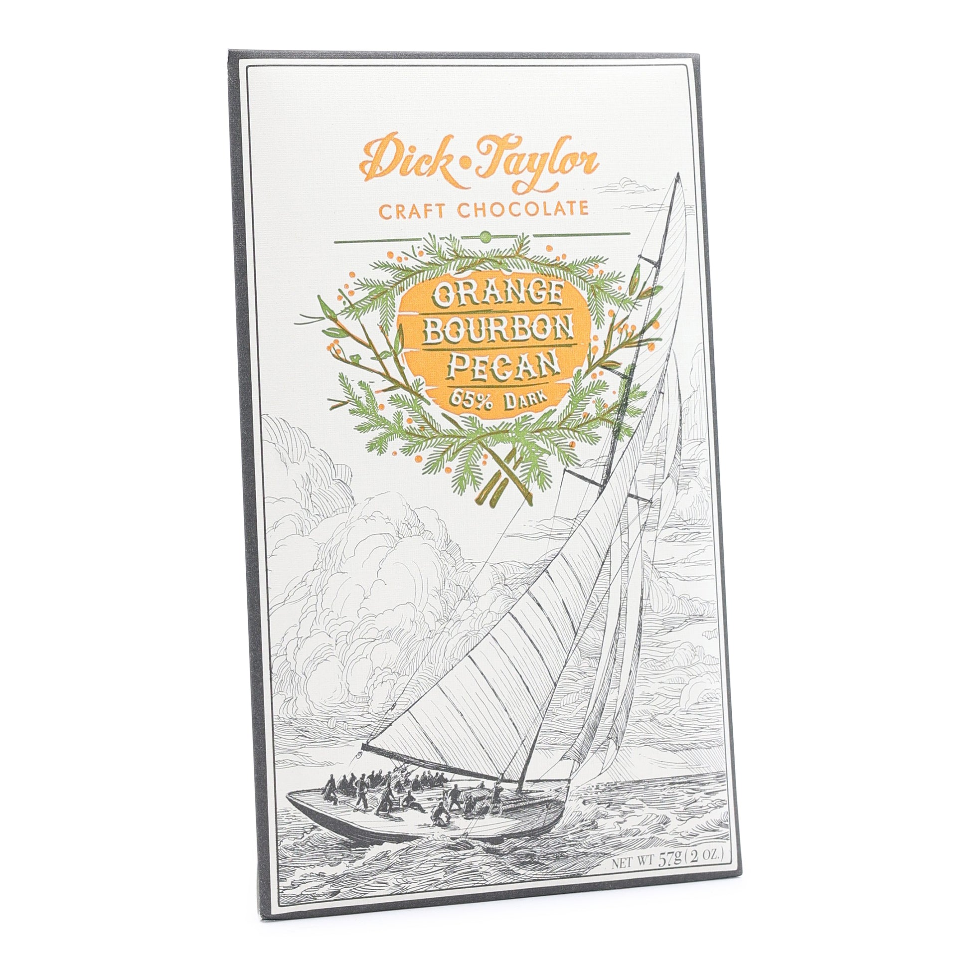 Dick Taylor 65% Dark Chocolate with Bourbon, Orange and Pecan
