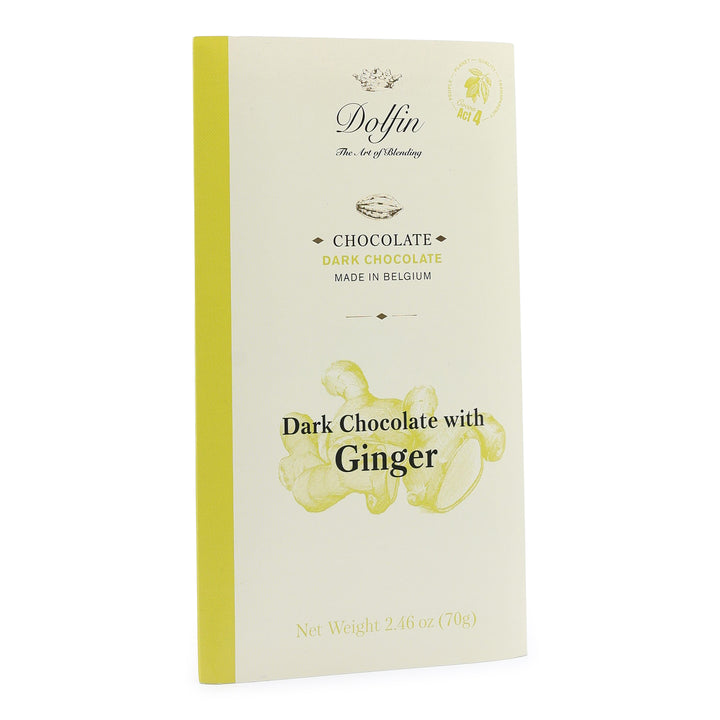 Dolfin 52% Dark Chocolate with Candied Ginger