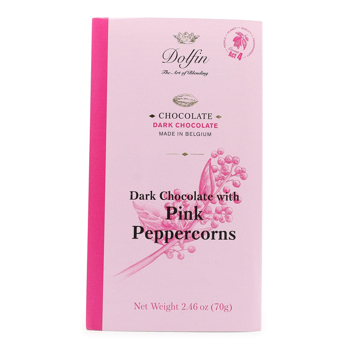 Dolfin 60% Dark Chocolate with Pink Peppercorns