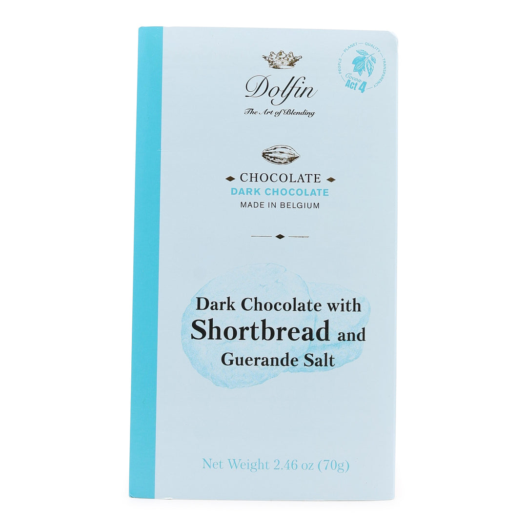 Dolfin Dark Chocolate with Shortbread and Sea Salt