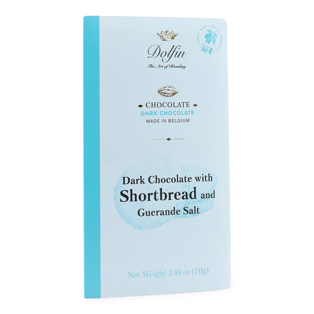 Dolfin Dark Chocolate with Shortbread and Sea Salt