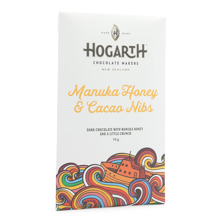 Hogarth Chocolate 66% Dark Chocolate with Manuka Honey and Cacao Nibs