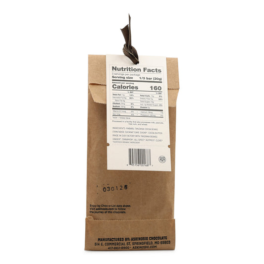 Askinosie Gingerbread Dark Chocolate