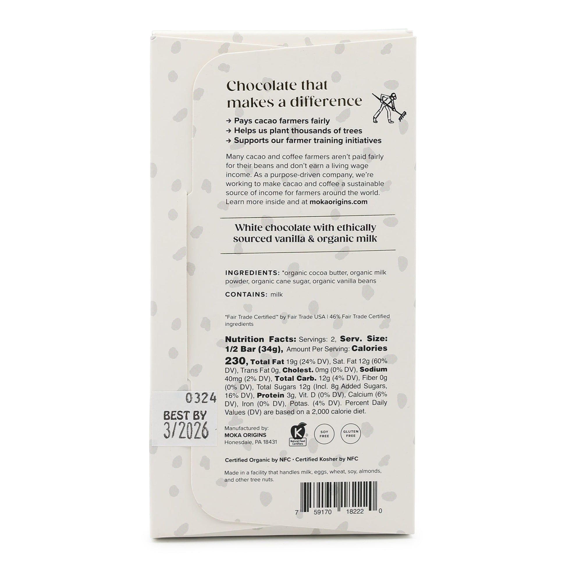 Moka Origins White Chocolate with Vanilla