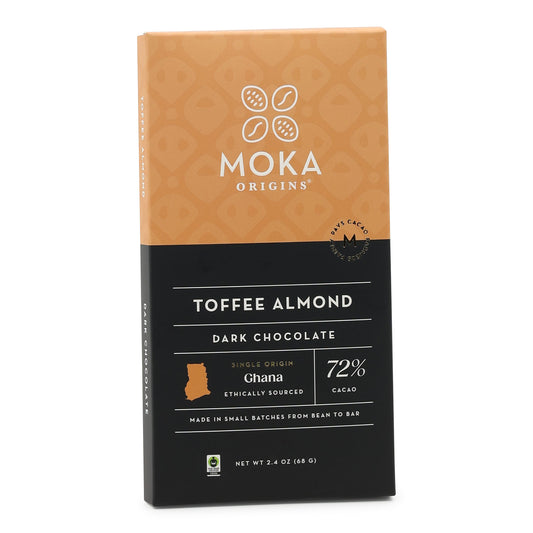 Moka Origins 72% Dark Chocolate with Toffee and Almond